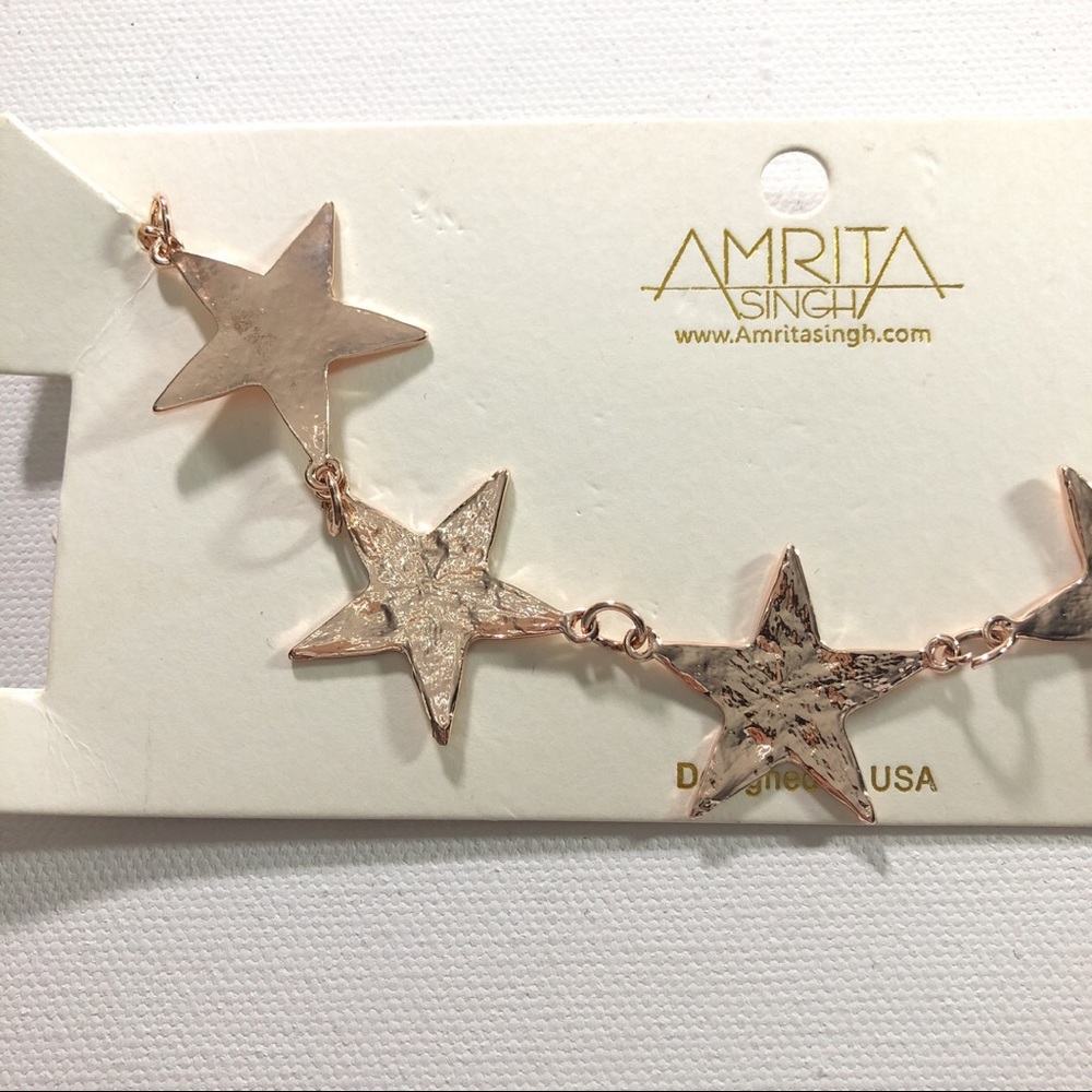 Amrita Singh Star Girl Necklace Rose Gold Tone - Picture 6 of 8
